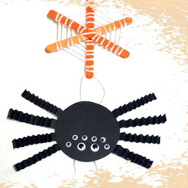 Climbing Spider and Web – Halloween Craft for Kids