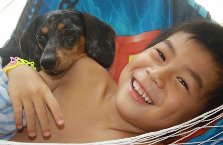 Boy with dog