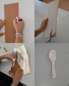 Assembling the Fruit Loops for a DIY Halloween Pet Costume