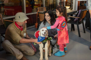 Mom & daughter with PET dog