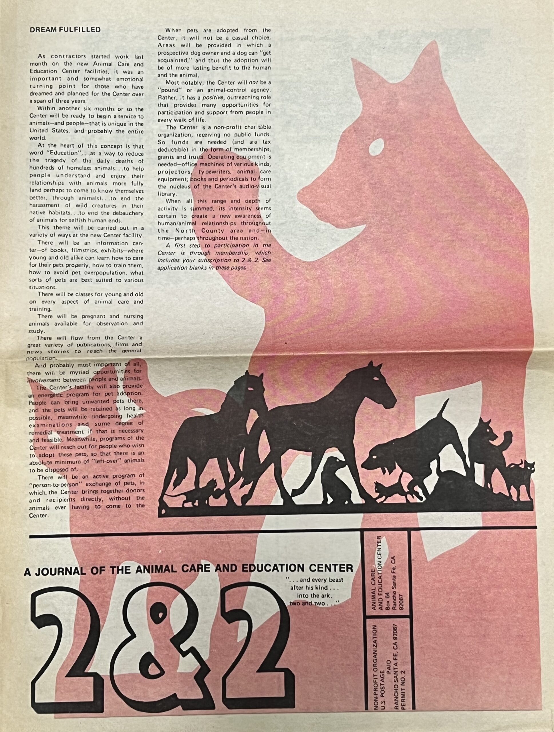 First Issue of Center's Informative Newsletter "2&2" Published