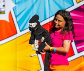 HWAC 2026 PAWmicon: dog and owner in costume